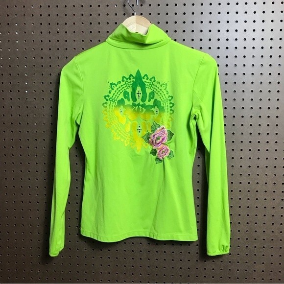 Bogner green embroidered and velvet base layer size‎ small - Picture 9 of 10